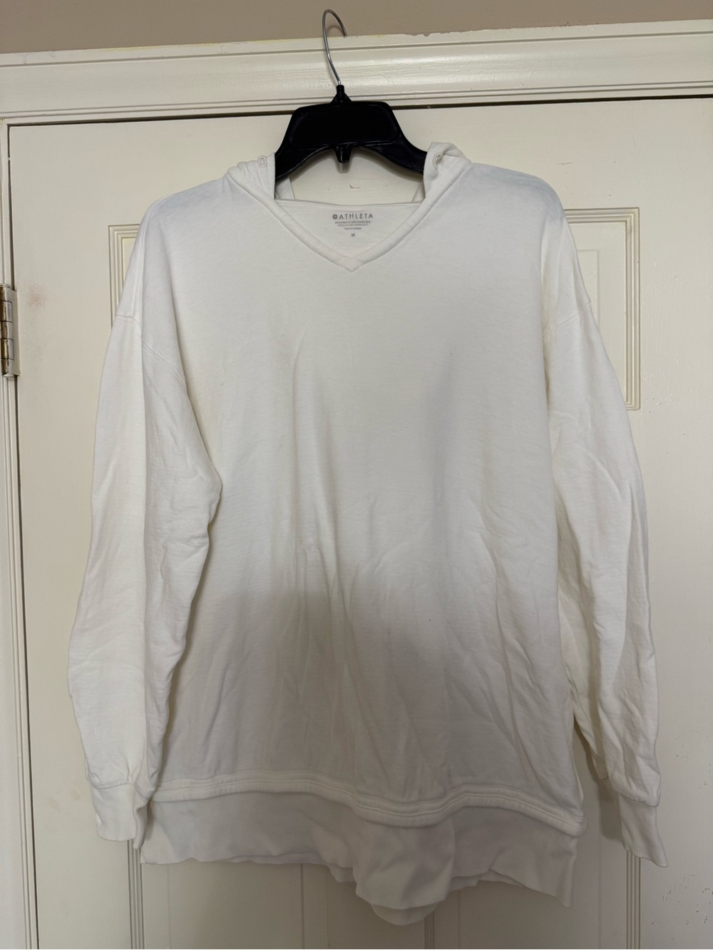 Women’s White Athleta Light Hoodie - M